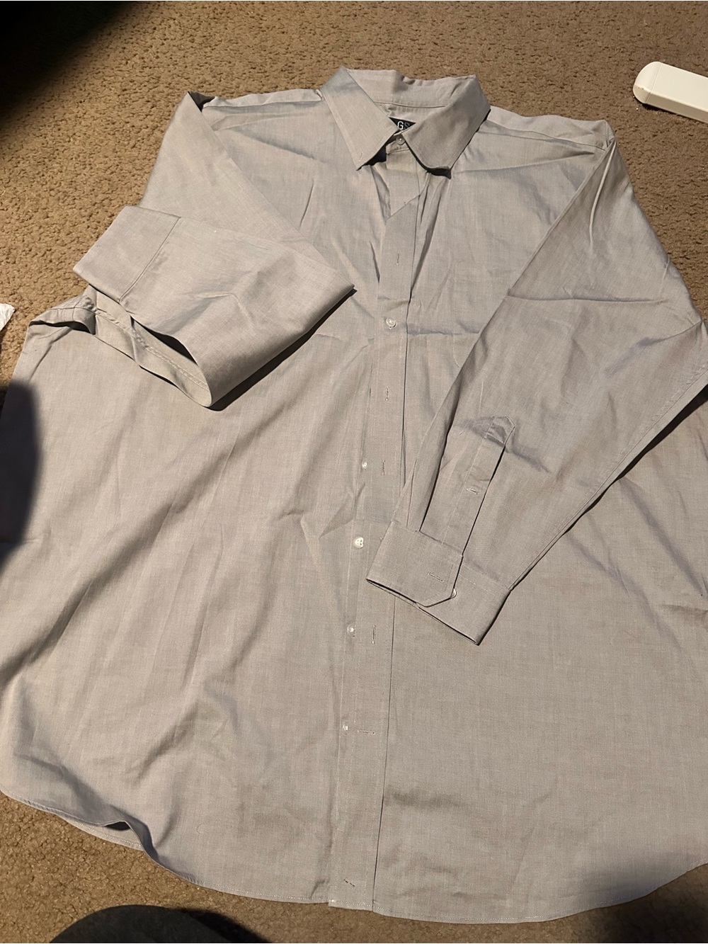 Men's Long-Sleeve Dress Shirt — Light Gray